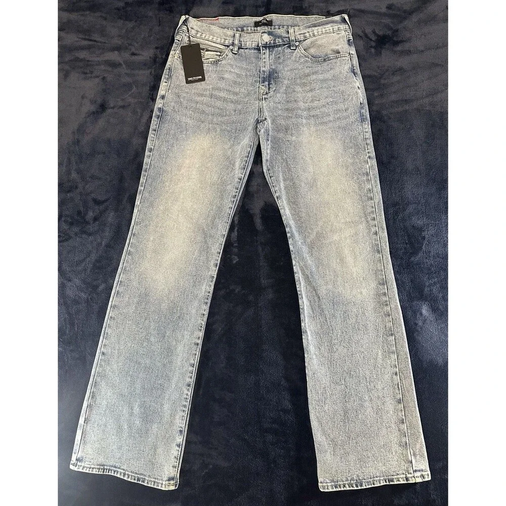 True Religion Billy Relaxed SN Flap Bootcut Denim Jeans Men's Size 34x33 1/2